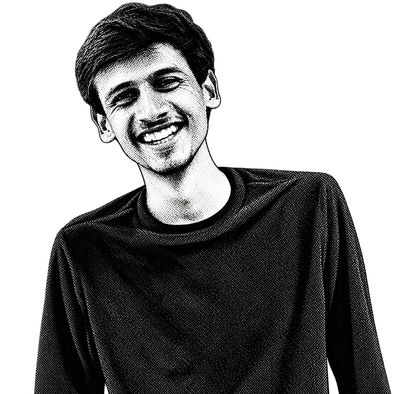 Halftone portrait of Sandeep Khanna